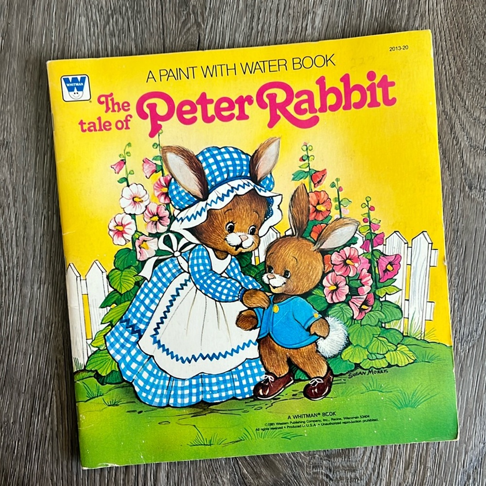 VINTAGE Paint with Water book The tale of PETER rabbit Whitman 1981